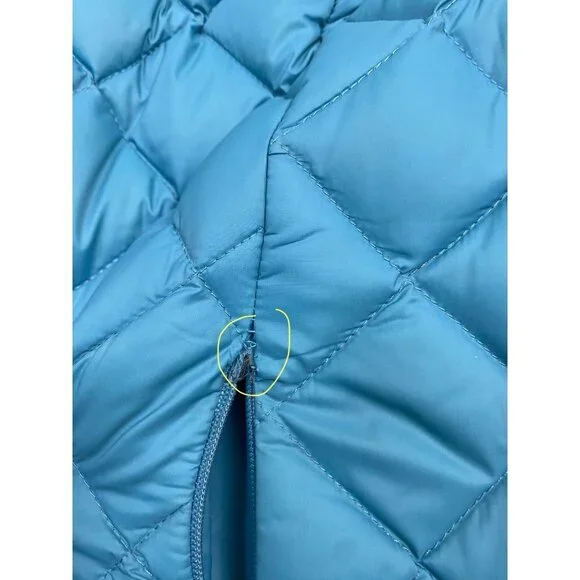 J. Jill Down Filled Quilted Vest Womens Blue Medium Warm Lightweight Fall Winter - Picture 8 of 12